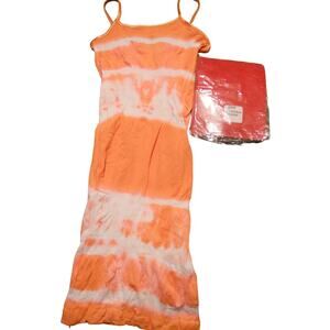 AMB Designs Camisole Dance Top Shirt One-size Orange Tie Dye Stretch